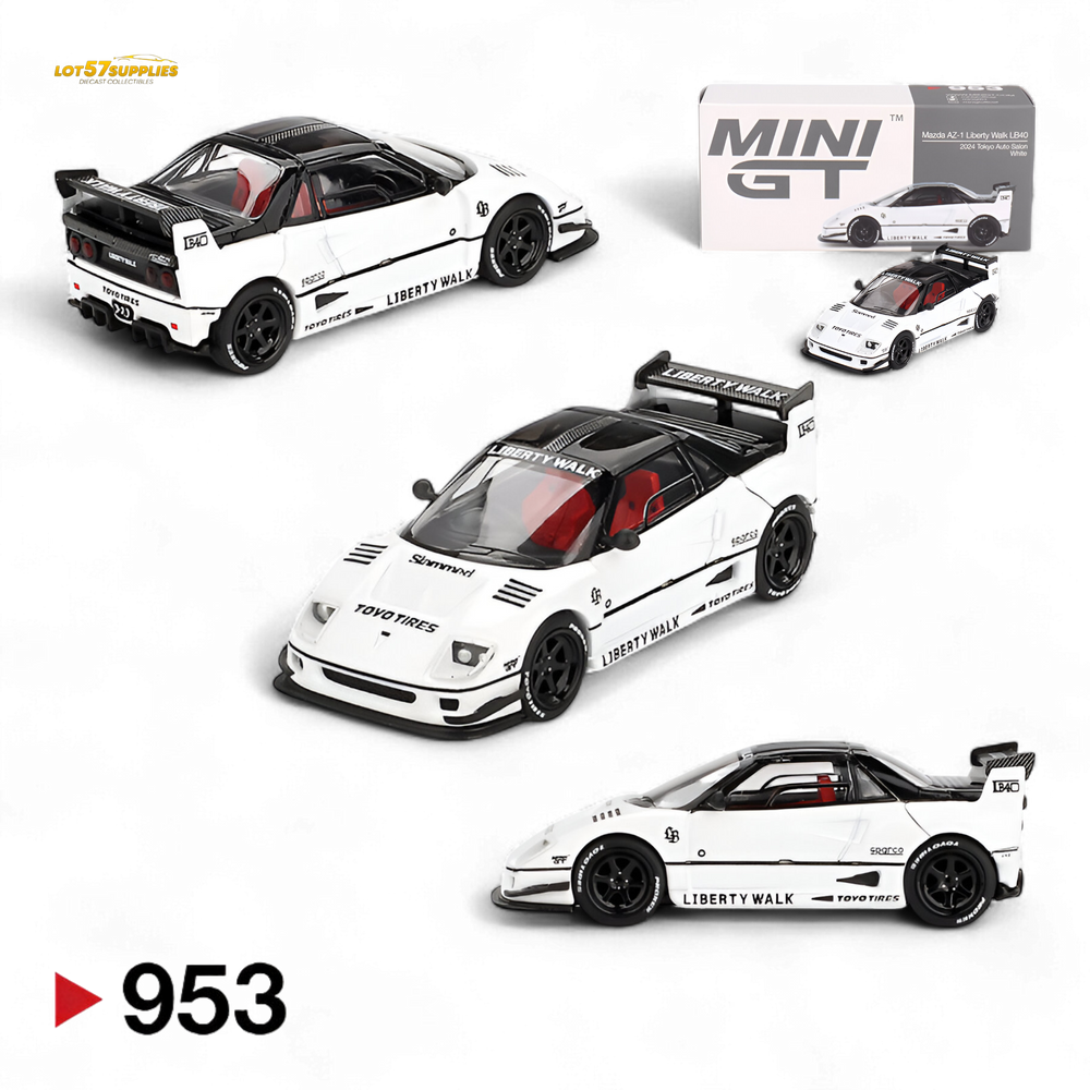 Mini-GT Mazda AZ-1 Liberty Walk LB40 White 2024 Tokyo Auto Salon 1:64 (ONLINE ORDER ONLY)