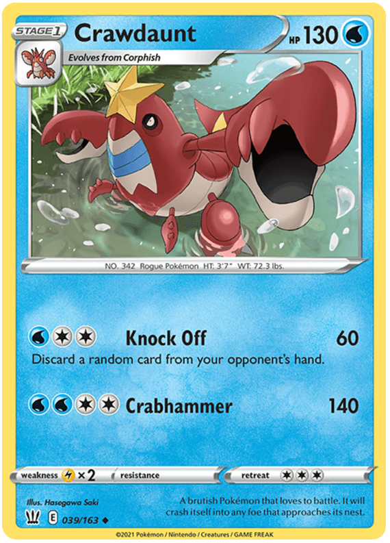 Crawdaunt (039/163) [Sword & Shield: Battle Styles] (Online Only)