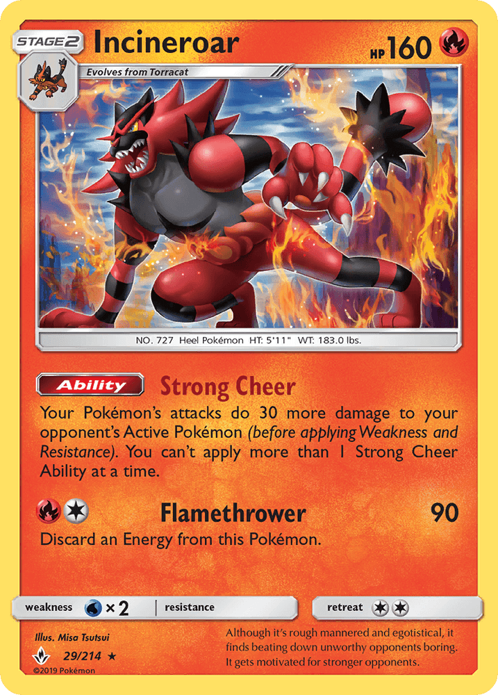 Incineroar (29/214) [Sun & Moon: Unbroken Bonds] (Online Only)