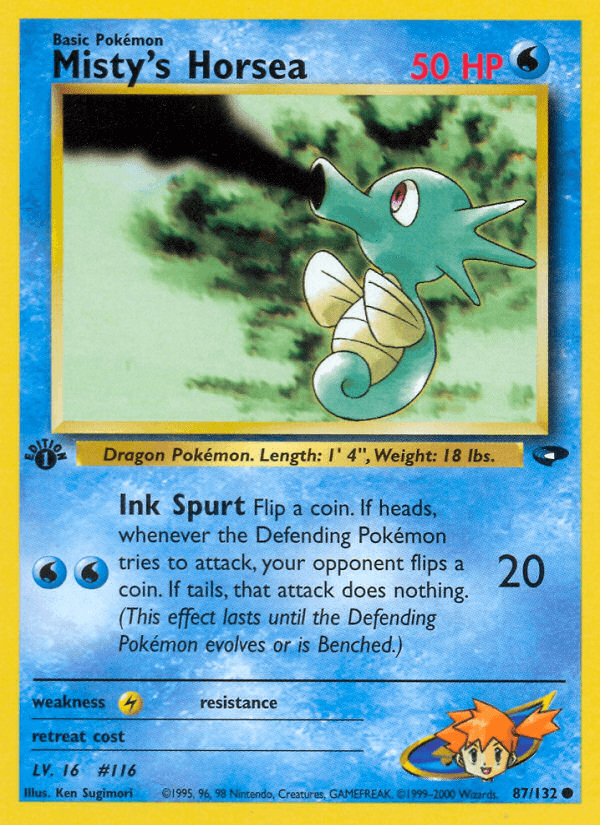 Misty's Horsea (87/132) [Gym Challenge 1st Edition] (Online Only)