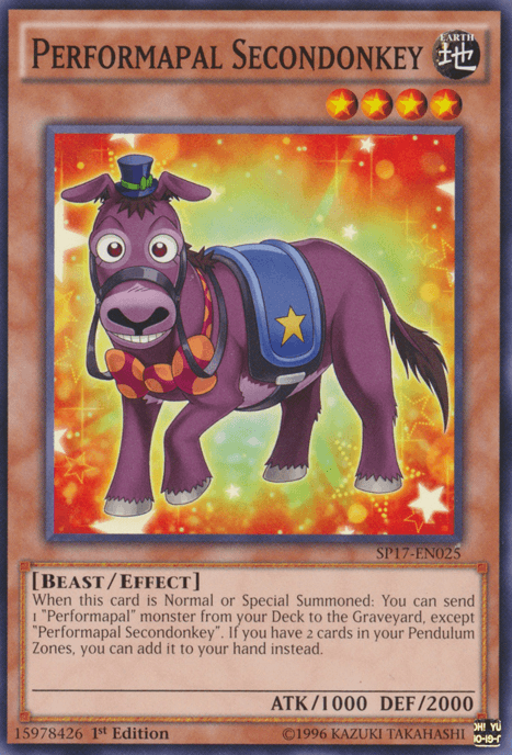 Performapal Secondonkey [SP17-EN025] Common (ONLINE ORDER ONLY)