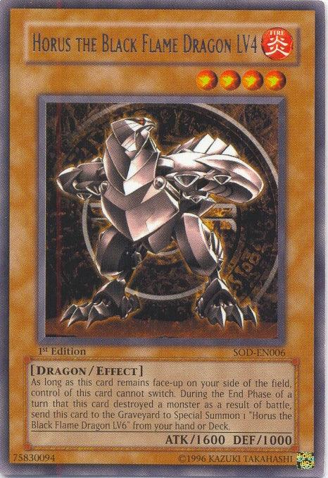 Horus The Black Flame Dragon LV4 [SOD-EN006] Rare (ONLINE ORDER ONLY)