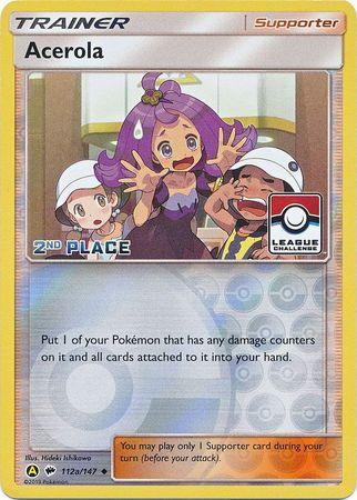 Acerola (112a/147) (League Promo 2nd Place) [Sun & Moon: Burning Shadows] (Online Only)