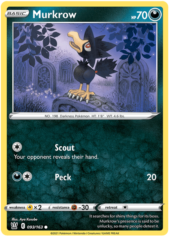 Murkrow (093/163) [Sword & Shield: Battle Styles] (Online Only)