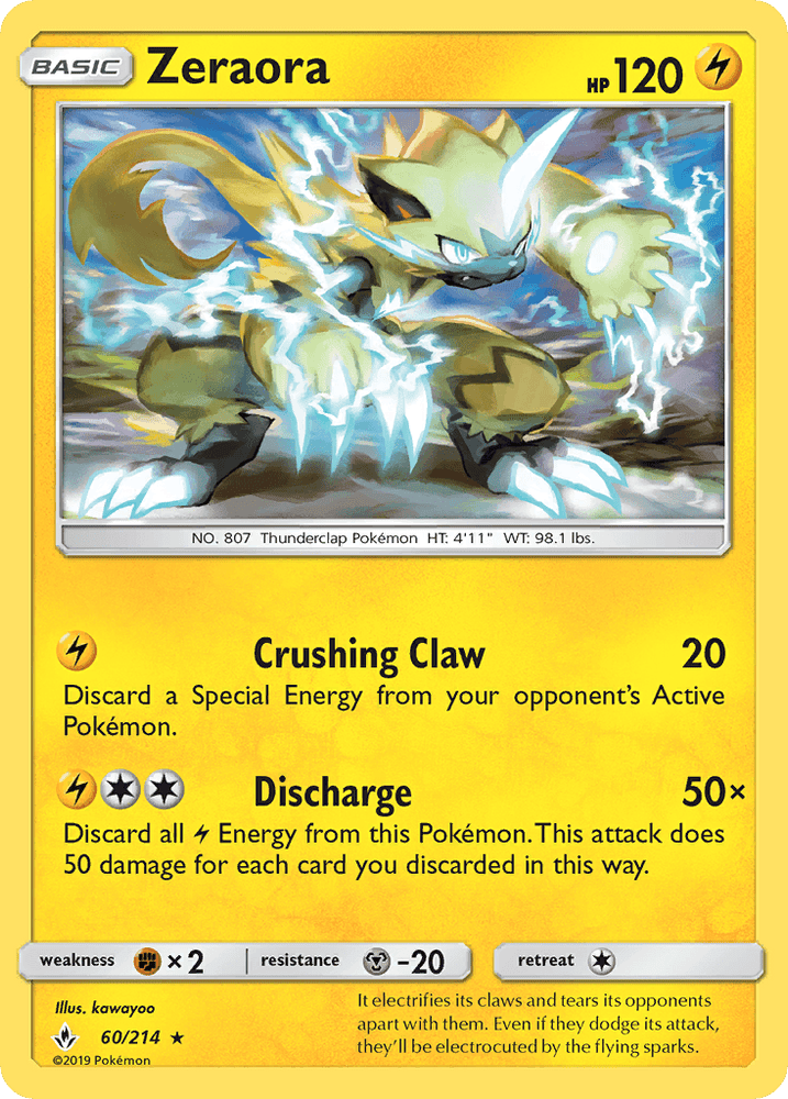 Zeraora (60/214) [Sun & Moon: Unbroken Bonds] (Online Only)