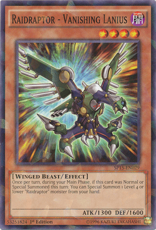 Raidraptor - Vanishing Lanius [SP15-EN029] Shatterfoil Rare (ONLINE ORDER ONLY)