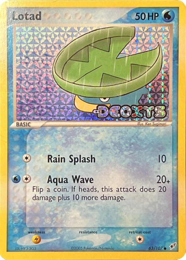 Lotad (63/107) (Stamped) [EX: Deoxys] (Online Only)