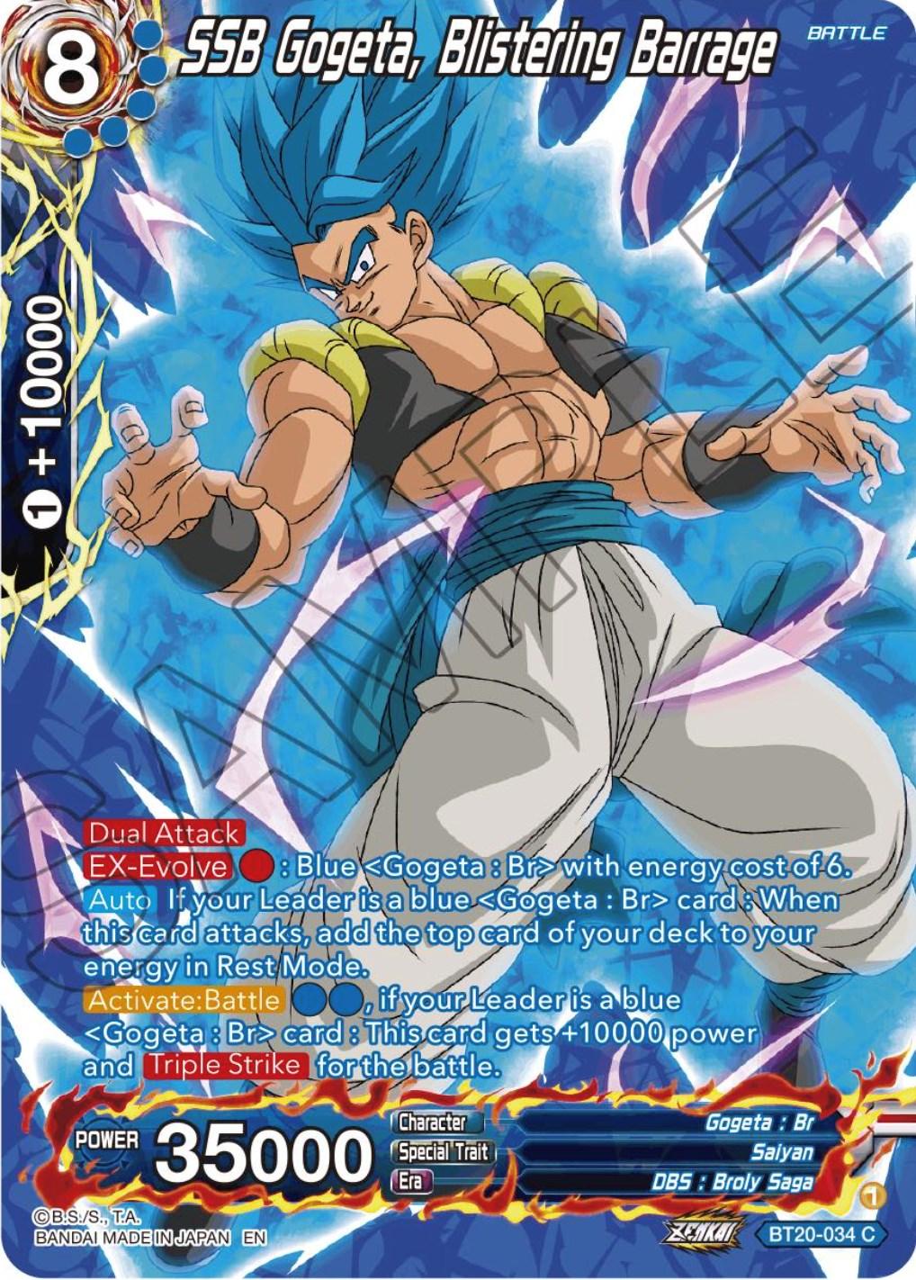 SSB Gogeta, Blistering Barrage (Silver Foil) (BT20-034) [Power Absorbed] (ONLINE ORDER ONLY)
