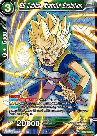 SS Cabba, Wrathful Evolution (BT16-059) [Realm of the Gods] (ONLINE ORDER ONLY)