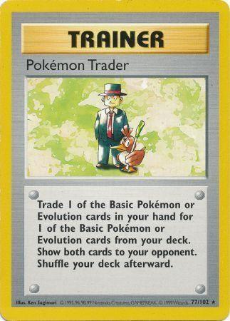 Pokemon Trader (77/102) [Base Set Shadowless Unlimited] (Online Only)