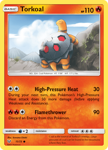 Torkoal (11/73) [Sun & Moon: Shining Legends] (Online Only)