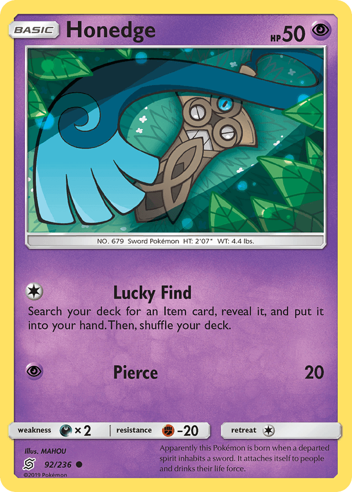Honedge (92/236) [Sun & Moon: Unified Minds] (Online Only)