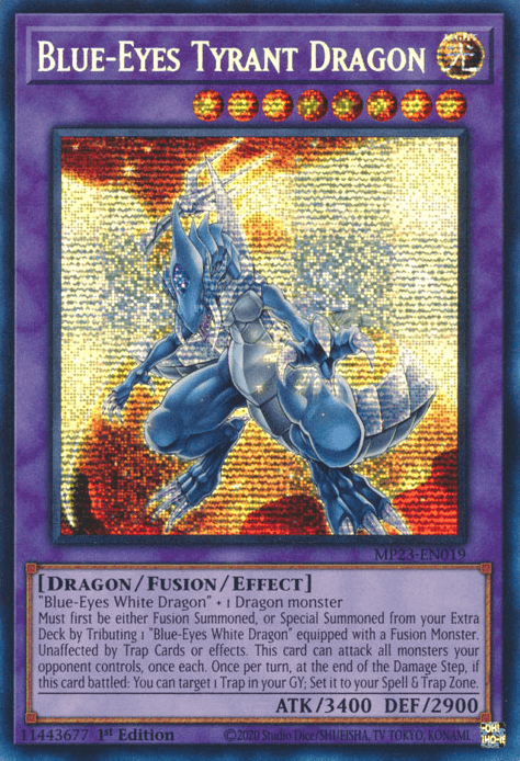 Blue-Eyes Tyrant Dragon [MP23-EN019] Prismatic Secret Rare (ONLINE ORDER ONLY)