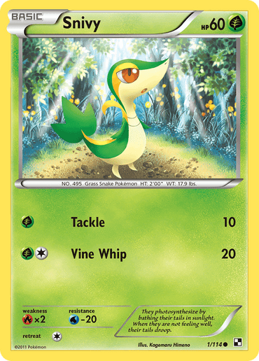 Snivy (1/114) (Cosmos Holo) [Black & White: Base Set] (Online Only)