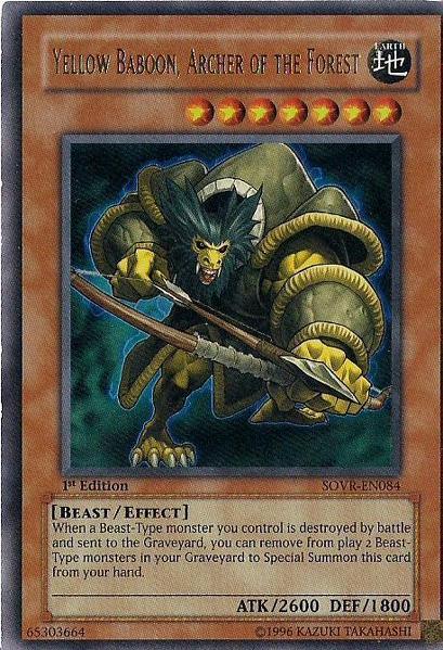 Yellow Baboon, Archer of the Forest [SOVR-EN084] Ultra Rare (ONLINE ORDER ONLY)