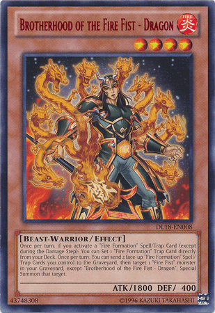 Brotherhood of the Fire Fist - Dragon (Red) [DL18-EN008] Rare (ONLINE ORDER ONLY)