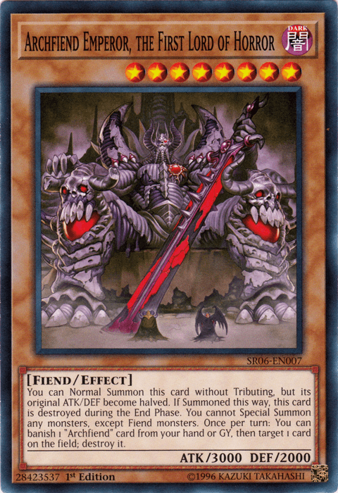 Archfiend Emperor, the First Lord of Horror [SR06-EN007] Common (ONLINE ORDER ONLY)