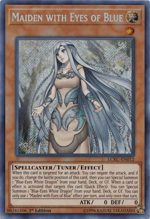 Maiden with Eyes of Blue [LCKC-EN012] Secret Rare (ONLINE ORDER ONLY)