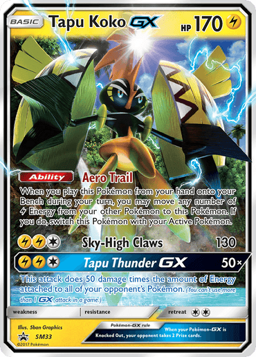 Tapu Koko GX (SM33) [Sun & Moon: Black Star Promos] (Online Only)