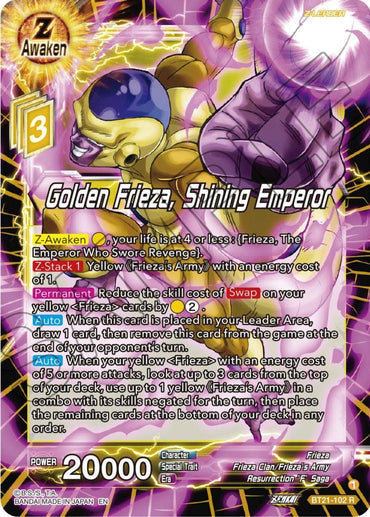 Golden Frieza, Shining Emperor (BT21-102) [Wild Resurgence] (ONLINE ORDER ONLY)