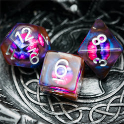 Demon Eye Dragon Eye Dice 7-Dice Set Resin Dungeons and Dragons Dice (Online Only)
