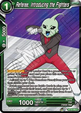 Referee, Introducing the Fighters (BT16-066) [Realm of the Gods] (ONLINE ORDER ONLY)