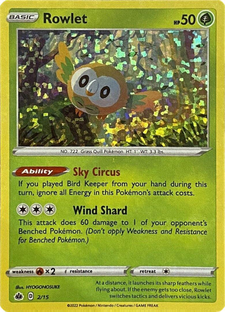 Rowlet (2/15) [McDonald's Promos: Match Battle] (Online Only)