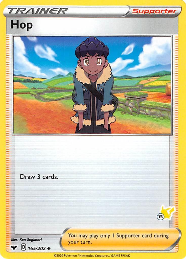 Hop (165/202) (Pikachu Stamp #13) [Battle Academy 2022] (Online Only)
