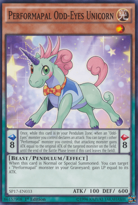 Performapal Odd-Eyes Unicorn [SP17-EN033] Common (ONLINE ORDER ONLY)
