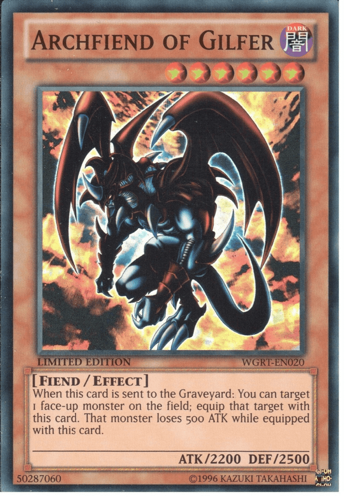 Archfiend of Gilfer [WGRT-EN020] Super Rare (ONLINE ORDER ONLY)
