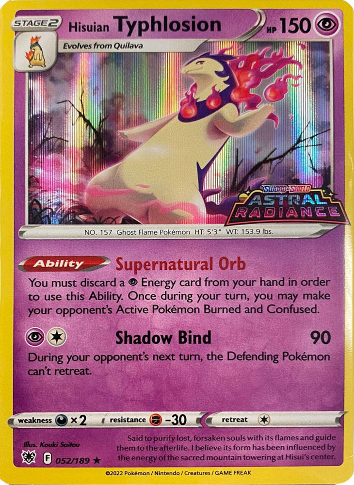 Hisuian Typhlosion (052/189) (GameStop Exclusive) [Sword & Shield: Astral Radiance] (Online Only)