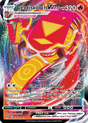 Centiskorch VMAX (034/189) [Sword & Shield: Darkness Ablaze] (Online Only)