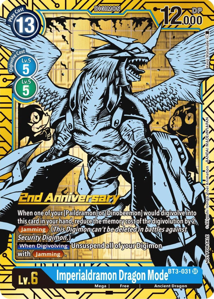 Imperialdramon Dragon Mode [BT3-031] (2nd Anniversary Card Set) [Release Special Booster Promos] (ONLINE ORDER ONLY)