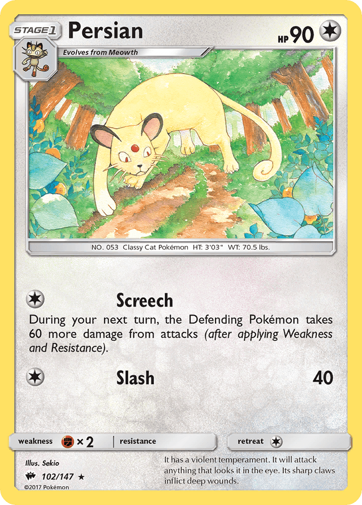 Persian (102/147) [Sun & Moon: Burning Shadows] (Online Only)