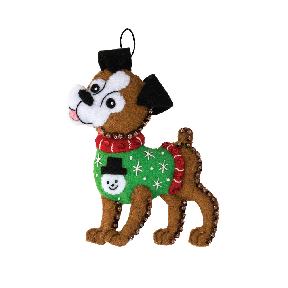 Bucilla Dogs in Ugly Sweaters Felt Ornament Kit – Set of 5 Christmas Dog Ornaments (ONLINE ORDER ONLY)