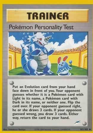 Pokemon Personality Test (102/105) [Neo Destiny Unlimited] (Online Only)