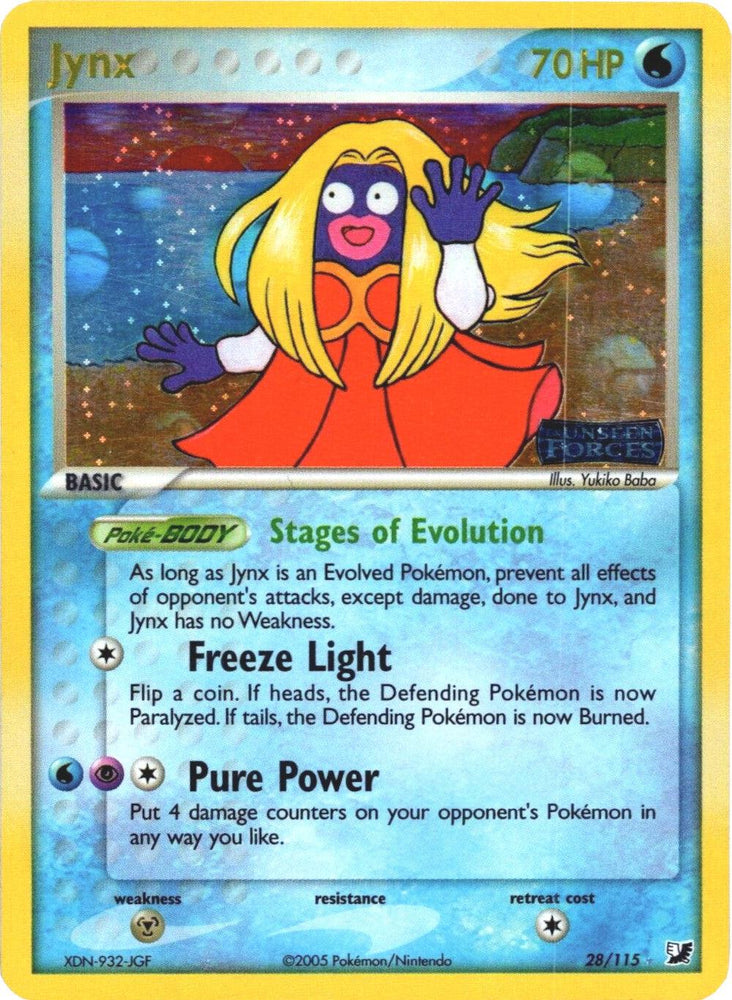 Jynx (28/115) (Stamped) [EX: Unseen Forces] (Online Only)