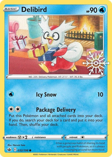 Delibird (032/198) (Holiday Calendar) [Sword & Shield: Chilling Reign] (Online Only)