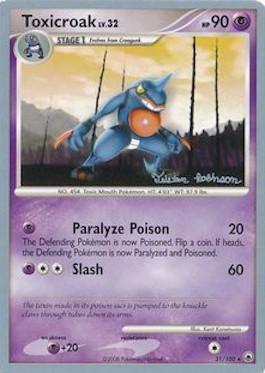 Toxicroak LV.32 (31/100) (Intimidation - Tristan Robinson) [World Championships 2008] (Online Only)
