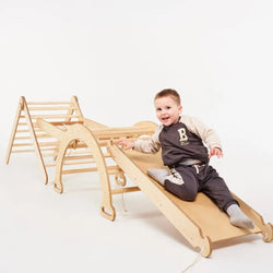 6in1 Montessori Climbing Set: Triangle Ladder + Arch/Rocker + Slide/Ramp + Net + Cushion + Art Addition (ONLINE ORDER ONLY)