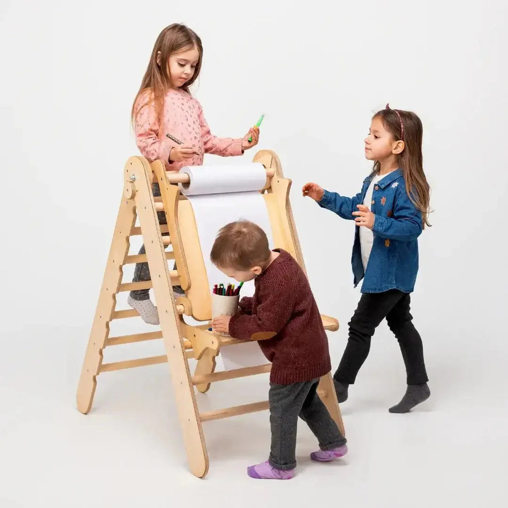 6in1 Montessori Climbing Set: Triangle Ladder + Arch/Rocker + Slide/Ramp + Net + Cushion + Art Addition (ONLINE ORDER ONLY)