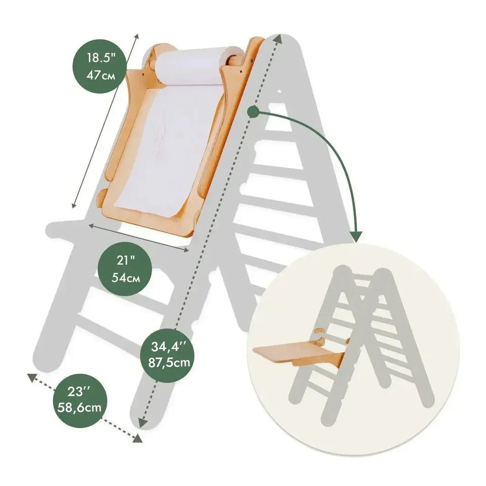 6in1 Montessori Climbing Set: Triangle Ladder + Arch/Rocker + Slide/Ramp + Net + Cushion + Art Addition (ONLINE ORDER ONLY)