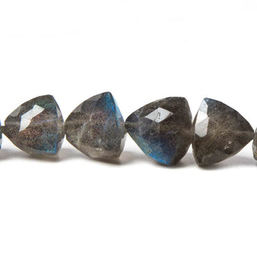 6mm - 10mm Labradorite Straight Drill Faceted Trillion Beads 15 inch 51 beads (ONLINE ORDER ONLY)