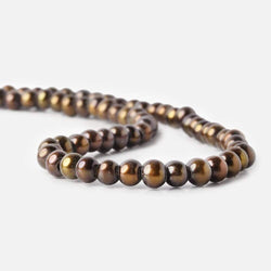 6mm - 7mm Bronze Large Hole Off Round Pearl 2.5mm drill hole, 15 inch, 75 pieces (ONLINE ORDER ONLY)