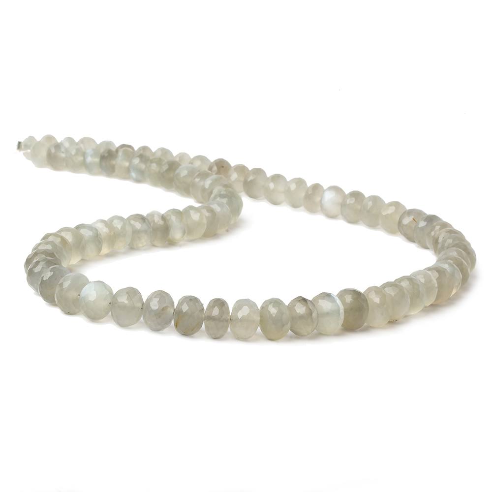 6mm - 8mm Sage Moonstone faceted rondelle beads 16 inch 75 pieces AA (ONLINE ORDER ONLY)