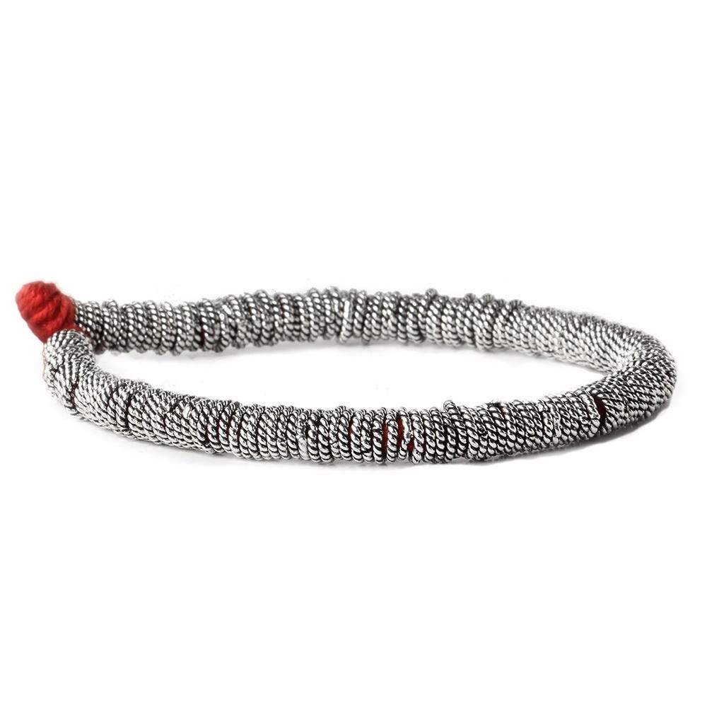 6mm Antiqued Sterling Silver Plated Copper Twisted Jumpring 8 inch 180 pcs (ONLINE ORDER ONLY)