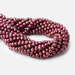 6mm Berry Red Faceted Round Freshwater Pearls 15.5 inch 70 pieces (ONLINE ORDER ONLY)