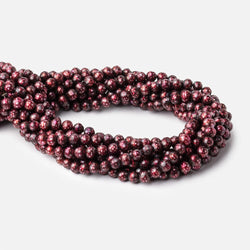 6mm Berry Red Faceted Round Freshwater Pearls 16 inch 70 pieces (ONLINE ORDER ONLY)