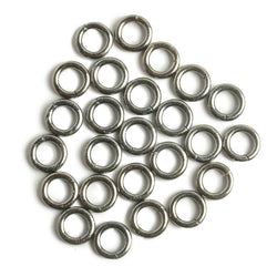6mm Black Gold plated Sterling Silver Open Plain Jump Ring Set of 25 pieces 16 gauge wire (ONLINE ORDER ONLY)