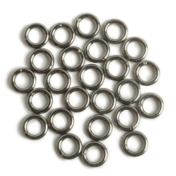 6mm Black Gold plated Sterling Silver Soldered Plain Jump Ring 16 gauge 25pcs (ONLINE ORDER ONLY)
